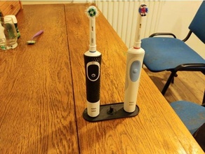 triple base oral toothbrush 3d print model - Mito3D