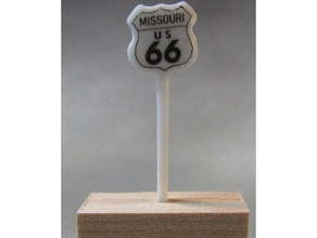 route 66 sign ho scale 3d print model - Mito3D