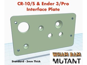 mutant interface assiettes créalité imprimantes cr10s cr 10 ender 3 10s pro bam 3d print model - Mito3D