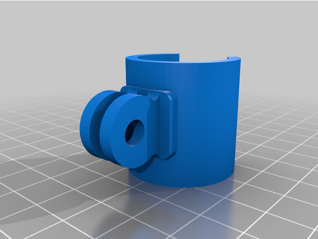 flashlight holder gopro mount gopromount 3D print model - Mito3D