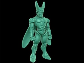 perfect cell easy print assembly anime cartoon dbz dragon ball manga model perfectcell sculpture supportless 3d print model - Mito3D