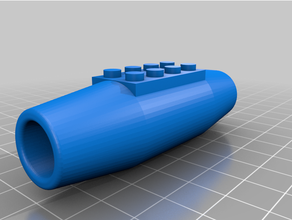 grande Lego jet motor 3d print model - Mito3D