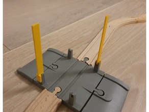 brio ferrocarril barrera reemplazo entrenar pista cruce madera juego trenes 3d print model - Mito3D