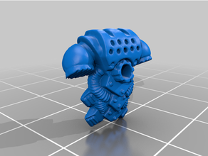 retro space warrior backpack 3d print model - Mito3D