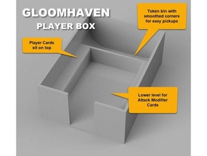 gloomhaven player storage box boardgame boardgames inserts organizer 3d print model - Mito3D