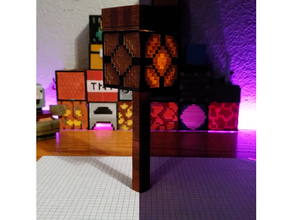 automatique Pierre rouge lampe bidule lamo Minecraft 3d print model - Mito3D