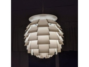 kotte lamp shade aka artichoke e27 ikea lampshade 3d print model - Mito3D
