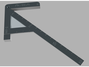 Halbierende 45 Winkel grad Grad anschlagwinkel Ecke Zeichnung Werkzeug linear Lineal Dreieck 3d print model - Mito3D