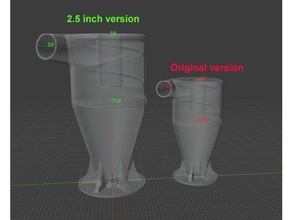 cyclone dust collector separator vacuum dust-separator shopvac filter 3d print model - Mito3D