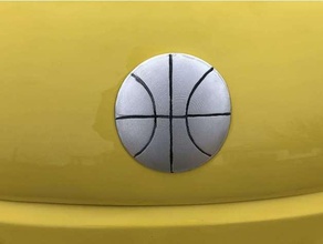 pallacanestro logo vw bug macchina cappuccio ornamento volkswagen scarabeo 3d print model - Mito3D