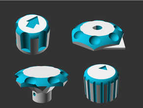 knob factory extruder openscad parametric potentiometer 3d print model - Mito3D