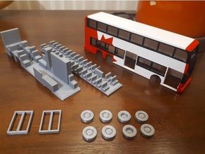 doble decker ciudad autobús ho escala 500 Alejandro Dennis enviro enviro500 modelo entrenar tránsito vehículo 3d print model - Mito3D