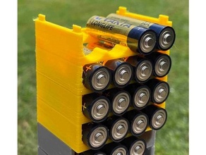 battery rack aa moment 3d print model - Mito3D