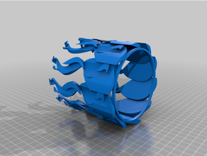 Öz banyo vücut 3 fitil mum Kulp destek tasarım mumluk alev 3d print model - Mito3D