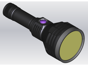 noctigon k1 scale model flashlight freecad 3d print model - Mito3D