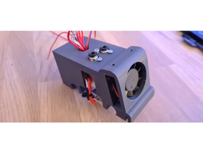 carriage leapfrog creatr integrated fans cable managment carrage e3d chimera extruder 3d print model - Mito3D