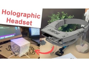 3d impresso holográfico fone ouvido holograma virtual realidade vr 3d print model - Mito3D