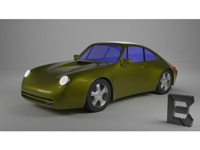 Porsche 911 miniature voiture 3d imprimé 3d print model - Mito3D