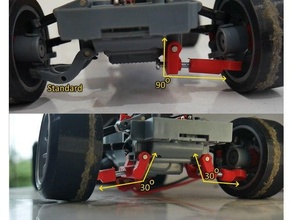 wpl d12 custom arm drift setup rc 3d print model - Mito3D