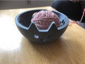 kitty kat wool bowl 3d print model - Mito3D