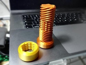 reversing thread bolt two-way nut bidirectional fidget toy screw 3d print model - Mito3D