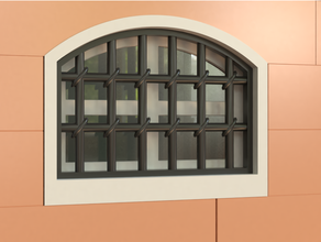 lego compatible arched windows building blocks construction toys fence frame brick window 3d print model - Mito3D