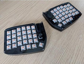 lily58 pro acrylic case keyboard mechanical 3d print model - Mito3D