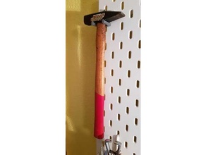 skadis hammer holder ikea pegboard mount peg board 3d print model - Mito3D