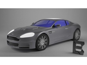 Aston martín dbs miniatura coche vehiculo 3d impreso 3d print model - Mito3D
