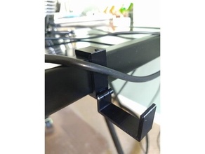latching desk cable tray 3d print model - Mito3D