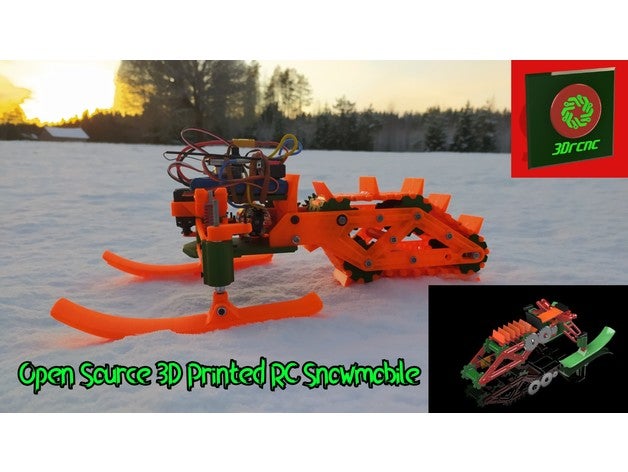 open source 3d printed rc snowmobile f1 electronics 3D print model - Mito3D