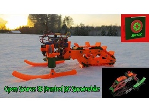 open source 3d printed rc snowmobile f1 electronics 3d print model - Mito3D