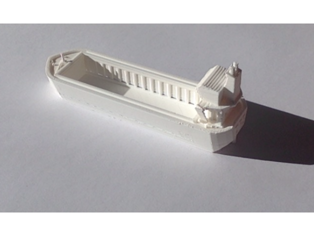 cargo ship boat cargoship container dremel miniature scale model simple vandragon 3D print model - Mito3D