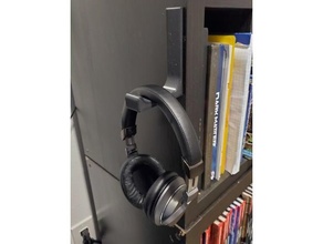 headphone hook 3m command wall mount strips hanger holder 3d print model - Mito3D