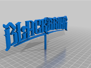 blackbriar logo 3d music decoration gothic metal rock stand 3d print model - Mito3D