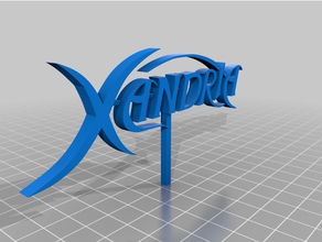 xandria logo 3d decoration metal music rock stand symphony 3d print model - Mito3D