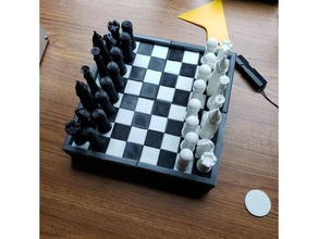 chess board pieces autodesk fusion 360 boardgame piece set cr-10 creality fusion360 monoprice select mini mp 3d print model - Mito3D