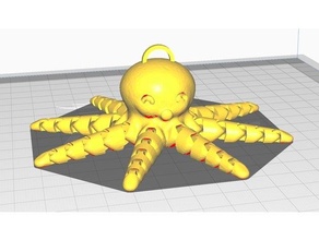cute octopus key loop 3d print model - Mito3D