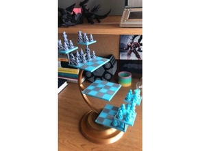 star trek chessboard 3d printer printing autodesk fusion 360 boardgame chess board cr-10 cr10 creality fusion360 game m3 nut screw 3d print model - Mito3D