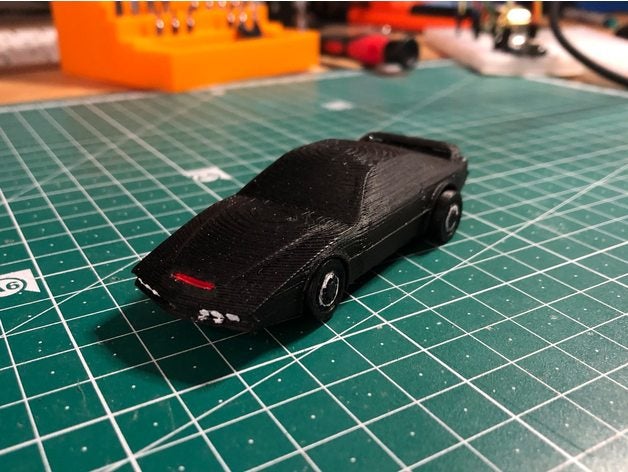 pontiac firebird kitt - matchbox car 80s black display stand knight rider size model toy toys tv 3D print model - Mito3D