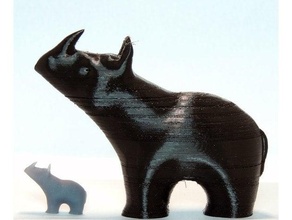 rhino figurine 3d print model - Mito3D