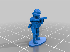 1-100 ww2 german afrika korps infantry standing soldiers wargame 3d print model - Mito3D