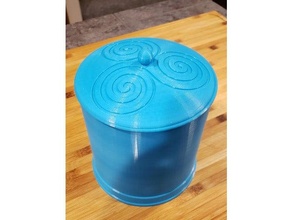 celtico controsoffitto compost contenitore bidone cucina 3d print model - Mito3D