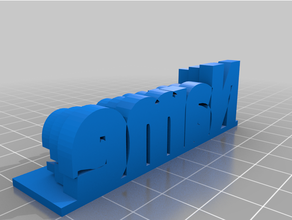 layered nameplate 3d nametag desk plate tag office 3d print model - Mito3D