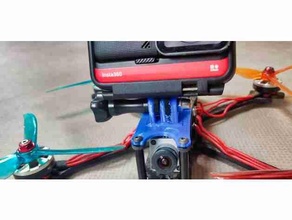 tbs source v4 fpv caméra monter Go Pro insta360 tpu filament 3d print model - Mito3D
