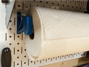 wall control peg board paper towel brace 3d print model - Mito3D