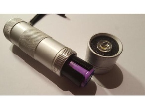 18650 flashlight adapter diode lens 3d print model - Mito3D