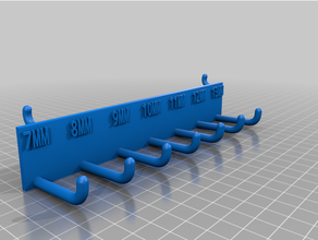 métrico fraccionario clavija tablero llave inglesa titulares soporte 3d print model - Mito3D