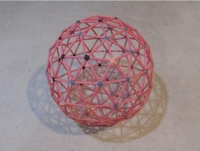 hexapentakis troncato icosaedrica vertice connettori geodetica icosaedro poliedri 3d print model - Mito3D