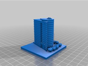oracle building 400 architecture greeblecity 3d print model - Mito3D